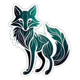 artistic fox SVG PNG design with clean design elements