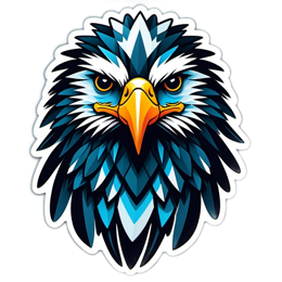 artistic eagle SVG PNG design with clean design elements