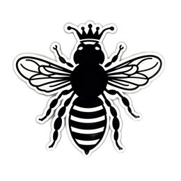 bee king SVG PNG design with clean design elements