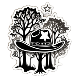hat trees SVG PNG design with clean design elements