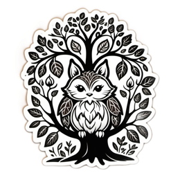 tree owl SVG PNG design with clean design elements
