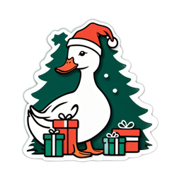 christmas duck gifts SVG PNG design