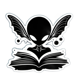 aliens books SVG PNG design with clean design elements