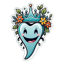 sticker fun happy SVG PNG design with orange and green floral elements