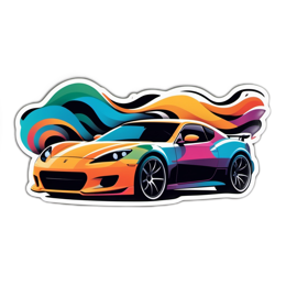 car colorful SVG PNG design with clean design elements