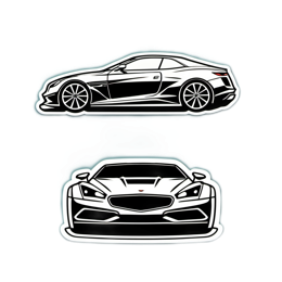 car stickers SVG PNG design with clean design elements