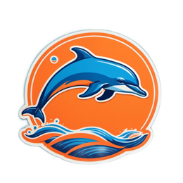 dolphin jump wave SVG PNG design with clean design elements