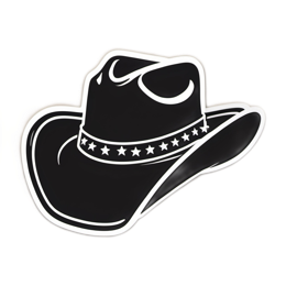 hat cowboy SVG PNG design with clean design elements
