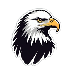 eagle head SVG PNG design with clean design elements