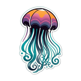jellyfish SVG PNG design with clean design elements
