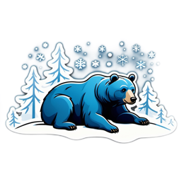 winter bear SVG PNG design with clean design elements