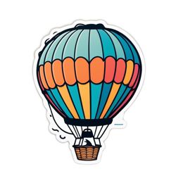 hotairballoon vibrantcolors SVG PNG design with clean design elements