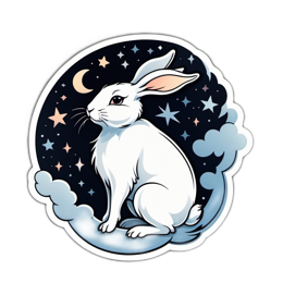 night rabbit SVG PNG design with clean design elements