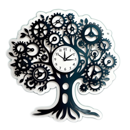 time gears SVG PNG design with clean design elements