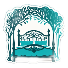 dreamy bed nature SVG PNG design