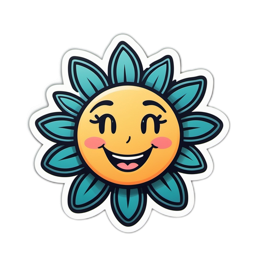 happy sunflower SVG PNG design with yellow floral elements