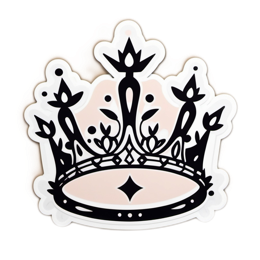 sticker crown SVG PNG design with clean design elements