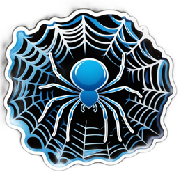 spider web blue SVG PNG design with clean design elements