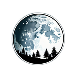 moon trees SVG PNG design