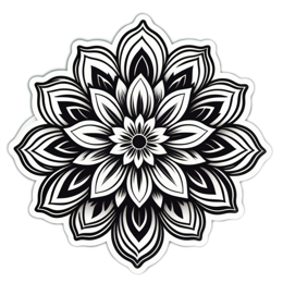 flower pattern SVG PNG design with clean design elements, black and white floral elements