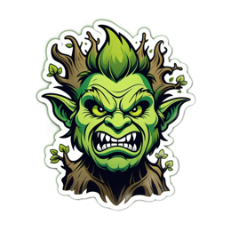 goblin illustration SVG PNG design with clean design elements