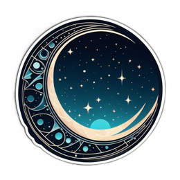 night sky SVG PNG design with clean design elements