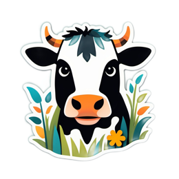 cow animals SVG PNG design with clean design elements