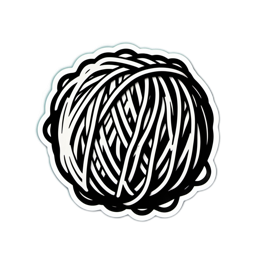 yarn drawing SVG PNG design with clean design elements