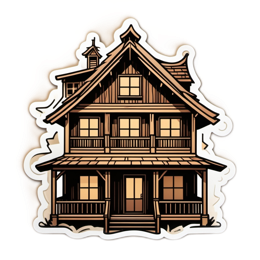artistic house SVG PNG design with clean design elements