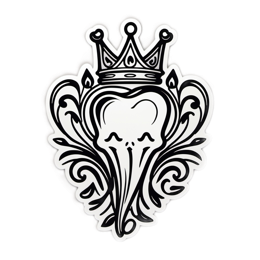 sticker royalty SVG PNG design with clean design elements