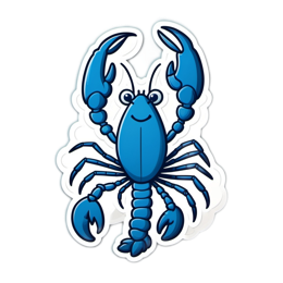 sticker lobster SVG PNG design with clean design elements