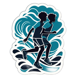 running wave movement SVG PNG design with clean design elements