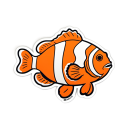 fish clownfish SVG PNG design with clean design elements