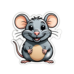 mice cartoon SVG PNG design with clean design elements