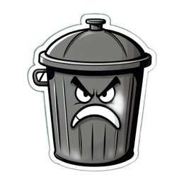 garbage can angry SVG PNG design