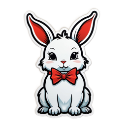 bunny sticker SVG PNG design with clean design elements