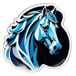 horse artistic SVG PNG design with clean design elements
