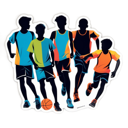 youth basketball run SVG PNG design with clean design elements