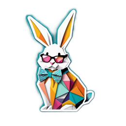 rabbit geometric stylish SVG PNG design