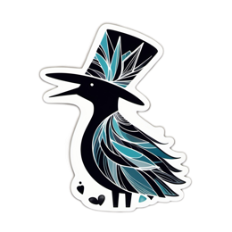 artistic crow SVG PNG design with clean design elements