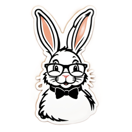 fictional rabbit SVG PNG design with clean design elements