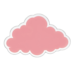pink cloud shape SVG PNG design with clean design elements