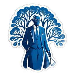 man tree SVG PNG design with clean design elements