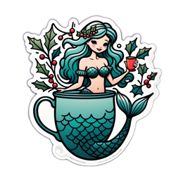 mermaid holiday SVG PNG design