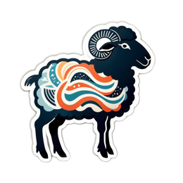 artistic ram SVG PNG design