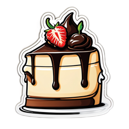cake chocolate strawberry SVG PNG design with clean design elements