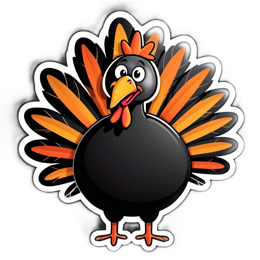 turkey cartoon SVG PNG design with clean design elements