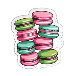 macarons stickers SVG PNG design