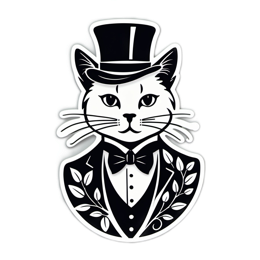 quotes cat sticker SVG PNG design with clean design elements