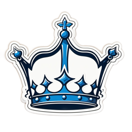 drawing crown SVG PNG design with clean design elements